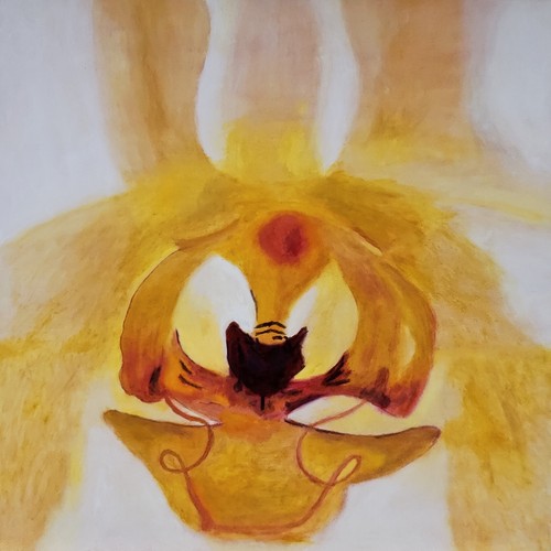 Orange orchid - orange,